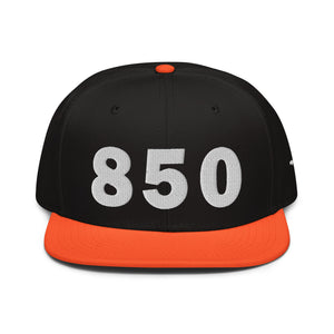 850 Area Code Snapback Hat