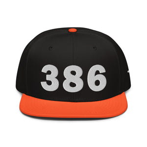 386 Area Code Snapback Hat