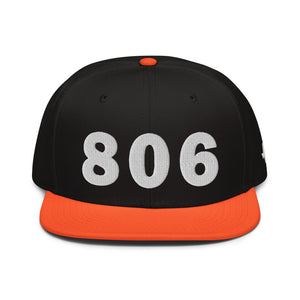 806 Area Code Snapback Hat