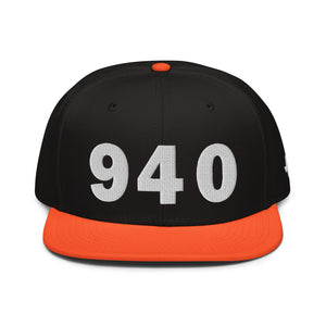 940 Area Code Snapback Hat