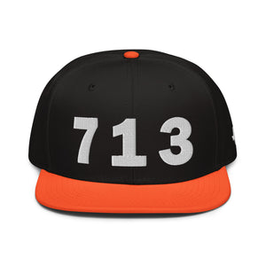 713 Area Code Snapback Hat