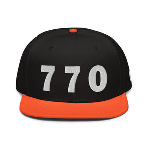 770 Area Code Snapback Hat