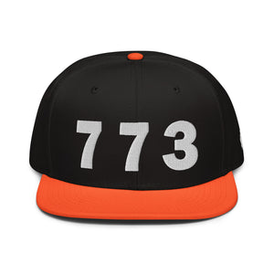 773 Area Code Snapback Hat