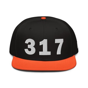 317 Area Code Snapback Hat