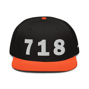 718 Area Code Snapback Hat