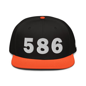 586 Area Code Snapback Hat