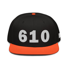 Load image into Gallery viewer, 610 Area Code Snapback Hat