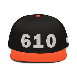 610 Area Code Snapback Hat