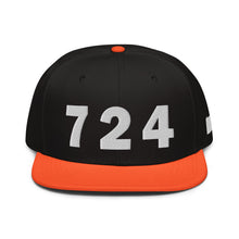 Load image into Gallery viewer, 724 Area Code Snapback Hat