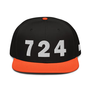 724 Area Code Snapback Hat