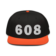 Load image into Gallery viewer, 608 Area Code Snapback Hat