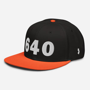 640 Area Code Snapback Hat