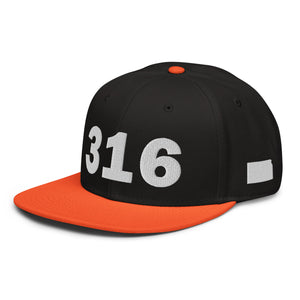 316 Area Code Snapback Hat