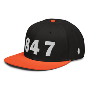 847 Area Code Snapback Hat