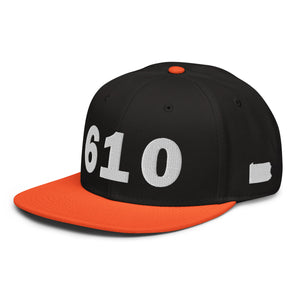 610 Area Code Snapback Hat