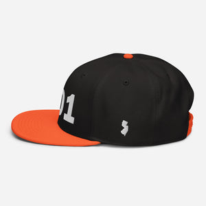 201 Area Code Snapback Hat