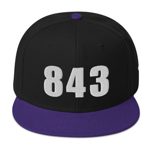 843 Area Code Snapback Hat