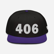 Load image into Gallery viewer, 406 Area Code Snapback Hat