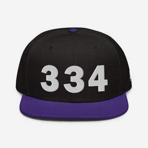 334 Area Code Snapback Hat