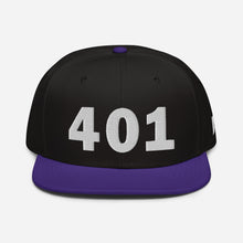 Load image into Gallery viewer, 401 Area Code Snapback Hat