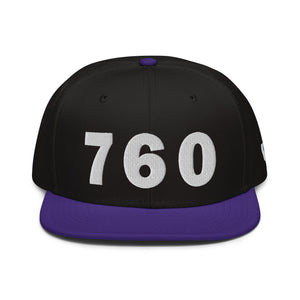 760 Area Code Snapback Hat