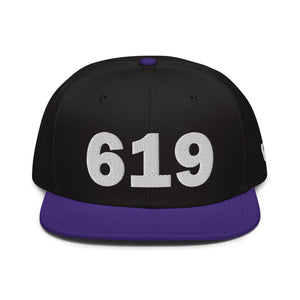 619 Area Code Snapback Hat