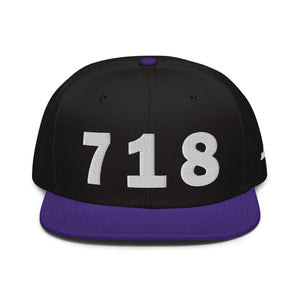 718 Area Code Snapback Hat