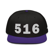 Load image into Gallery viewer, 516 Area Code Snapback Hat