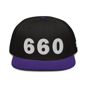 660 Area Code Snapback Hat