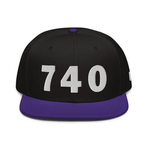 740 Area Code Snapback Hat