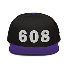 Load image into Gallery viewer, 608 Area Code Snapback Hat