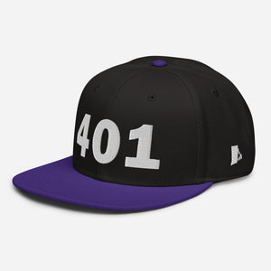 401 Area Code Snapback Hat