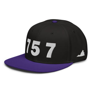 757 Area Code Snapback Hat