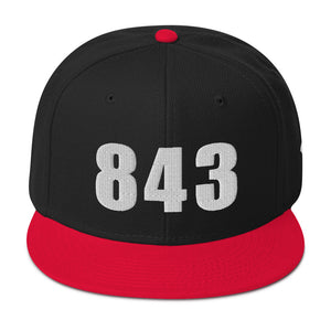 843 Area Code Snapback Hat