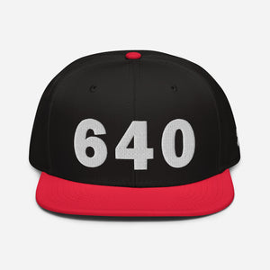 640 Area Code Snapback Hat