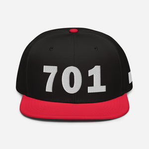 701 Area Code Snapback Hat