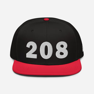 208 Area Code Snapback Hat