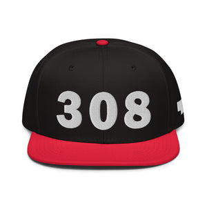 308 Area Code Snapback Hat