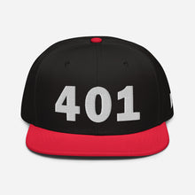 Load image into Gallery viewer, 401 Area Code Snapback Hat