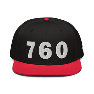 760 Area Code Snapback Hat