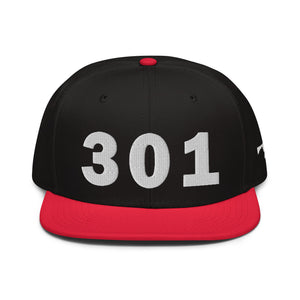 301 Area Code Snapback Hat