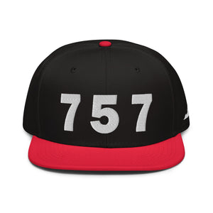 757 Area Code Snapback Hat