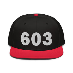 603 Area Code Snapback Hat