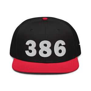 386 Area Code Snapback Hat