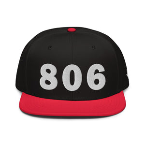 806 Area Code Snapback Hat