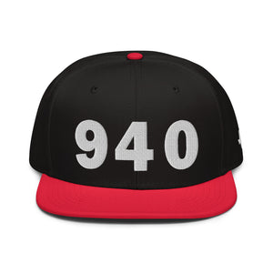 940 Area Code Snapback Hat
