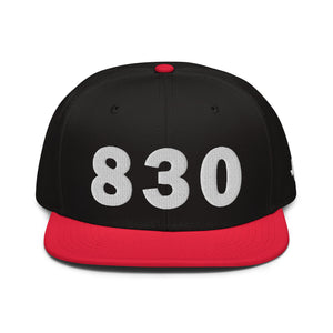 830 Area Code Snapback Hat