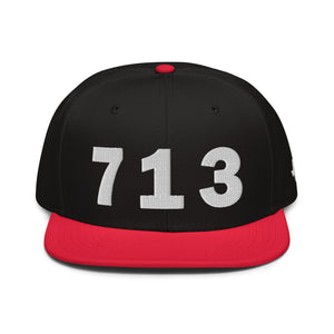 713 Area Code Snapback Hat