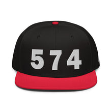 Load image into Gallery viewer, 574 Area Code Snapback Hat