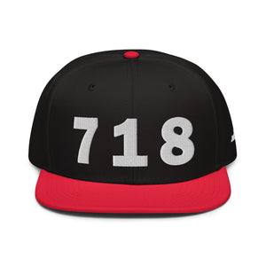 718 Area Code Snapback Hat